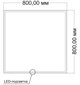 VINCEA Зеркало LED VLM-3VN8008-2 800х800 c сенсорным выключателем и диммером, антизапотевание VLM-3VN8008-2 - фото 321341