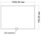 VINCEA Зеркало LED VLM-3VN1007-2 1000х700 c сенсорным выключателем и диммером, антизапотевание VLM-3VN1007-2 - фото 321356