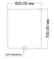 VINCEA Зеркало LED VLM-3VC6007 600х700 c сенсорным выключателем и диммером VLM-3VC6007 - фото 321360