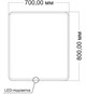 VINCEA Зеркало LED VLM-3VC700 700х800 c сенсорным выключателем и диммером VLM-3VC700 - фото 321364