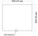 VINCEA Зеркало LED VLM-3VC9008-2 900х800 c сенсорным выключателем и диммером, антизапотевание VLM-3VC9008-2 - фото 321398