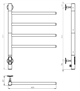 VINCEA Полотенцесушитель электрический VTD-1S1CGE 43x60, графит, таймер VTD-1S1CGE - фото 321909