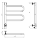 VINCEA Полотенцесушитель электрический VTD-1R1CE 44x60, хром, таймер VTD-1R1CE - фото 321914