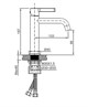 VINCEA Смеситель для раковины Villa VBF-1VL1MB однорычажный, черный VBF-1VL1MB - фото 321944