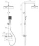 VINCEA Душевая стойка Core VSFS-4CO1CH с изливом, хром VSFS-4CO1CH - фото 322174