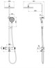 VINCEA Душевая стойка Rim VSFS-2RM1CH с изливом, хром VSFS-2RM1CH - фото 322224