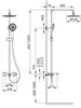 VINCEA Душевая стойка Rondo VSFS-1R1CH с изливом, хром VSFS-1R1CH - фото 322241