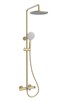 VINCEA Душевая стойка Rondo VSFS-1R1BG с изливом, брашированное золото VSFS-1R1BG - фото 322250