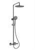 VINCEA Душевая стойка Rondo VSFS-1R1GM с изливом, вороненая сталь VSFS-1R1GM - фото 322255