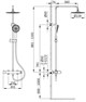 VINCEA Душевая стойка Rondo VSFS-1R0CH без излива, хром VSFS-1R0CH - фото 322262