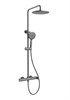 VINCEA Душевая стойка Rondo VSFS-1R0GM без излива, вороненая сталь VSFS-1R0GM - фото 322275