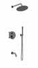 VINCEA Душевой комплект Villa VSFW-1VL3GM встраиваемый, 3 режима, вороненая сталь ???????VSFW-1VL3GM - фото 322314