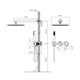 VINCEA Душевой комплект Groove VSFW-4G01BG4 встраиваемый, 2 режима, 30см верх душ, брашированное золото VSFW-4G01BG4 - фото 322339
