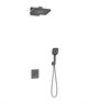 VINCEA Душевой комплект Inspire VSFW-3I21MT4GM встраиваемый, термостат, двухрежимный, вороненая сталь VSFW-3I21MT4GM - фото 322802