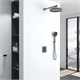 VINCEA Душевой комплект Inspire VSFW-3I21MT2GM встраиваемый, термостат, двухрежимный, вороненая сталь VSFW-3I21MT2GM - фото 322904
