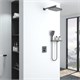 VINCEA Душевой комплект VSFW-321MT1RGM встраиваемый, термостат, двухрежимный, вороненая сталь VSFW-321MT1RGM - фото 323106