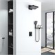 VINCEA Душевой комплект Inspire VSFW-3I21MT4RMB встраиваемый, термостатический, двухрежимный, черный VSFW-3I21MT4RMB - фото 323202