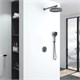 VINCEA Душевой комплект Inspire VSFW-3I22MT2GM встраиваемый, термостат, двухрежимный, вороненая сталь VSFW-3I22MT2GM - фото 323784