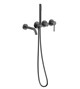 VINCEA Смеситель для ванны Groove VBTW-4G1GM, встраиваемый, вороненая сталь VBTW-4G1GM - фото 324630
