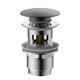 VINCEA Донный клапан DPU-1B01GM клик-клак G1 1/4, с переливом, вороненая сталь DPU-1B01GM - фото 324811