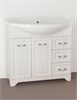 STYLE LINE Тумба с раковиной Style Line Олеандр-2 90 (3 ящ.) под умывальник Эльбрус 90, рельеф пастель ЛС-00000485 - фото 324959