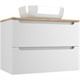 STYLE LINE Тумба подвесная "Бали 80" 2 ящика со столешницей БЕЛЫЙ СОФТ ЛС-00002339