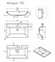 STYLE LINE Раковина для мебели ASTI 700x450 (отдельно не продается) СС-00002466