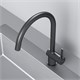AM.PM Func Смеситель для кухни с С-изливом, черный F8F07022