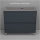 STYLE LINE Тумба напольная "Манхэттен 100" ЭМАЛЬ под ASTI 100 2 ящика PLUS графит ЛС-00002369