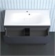 STYLE LINE Тумба напольная "Остин" под раковину Фортуна 100 2 ящ графит эмаль PLUS ЛС-00002400