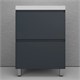 STYLE LINE Тумба напольная "Манхэттен 60" ЭМАЛЬ под ASTI 60 2 ящика PLUS графит ЛС-00002378