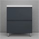 STYLE LINE Тумба напольная "Манхэттен 70" ЭМАЛЬ под ASTI 70 2 ящика PLUS графит ЛС-00002375