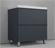 STYLE LINE Тумба напольная "Манхэттен 80" ЭМАЛЬ под ASTI 80 2 ящика PLUS графит ЛС-00002372