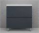 STYLE LINE Тумба напольная "Манхэттен 80" ЭМАЛЬ под ASTI 80 2 ящика PLUS графит ЛС-00002372