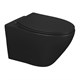 AZARIO Keras Унитаз подвесной matt black 520х370х360 безободковый, с быстросъемным сиденьем микролифт, черный матовый (AZ-99046B) AZ-99046B