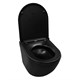 AZARIO Grado Унитаз подвесной 370х490х360 безободковый, слив "Скрытое Торнадо", с быстросъемным сидением микролифт, черный матовый (AZ-0046-UQ3-MB) AZ-0046-UQ3-MB