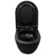 AZARIO Grado Унитаз подвесной 370х490х360 безободковый, слив "Скрытое Торнадо", с быстросъемным сидением микролифт, черный матовый (AZ-0046-UQ3-MB) AZ-0046-UQ3-MB