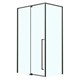 AZARIO Душевое ограждение распашное MALE 1200х800х1950 прозрачное стекло 6 мм, профиль черный матовый (AZ-J50-12080-MB-CL) AZ-J50-12080-MB-CL