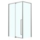 AZARIO Душевое ограждение распашное MALE 900х900х1950 прозрачное стекло 6 мм, профиль графит матовый (AZ-J50-90-MGR-CL) AZ-J50-90-MGR-CL