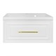 AZARIO Комплект Тумба LAURA 80/1 800х450х455 подвесная, с раковиной CLASSIK 80, белый глянцевый, фурнитура золото (CS00104009) CS00104009