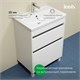 IDDIS Тумба с умывальником, напольная, 60 см, белый, Zodiac X, , (ZDX60WFi95K) ZDX60WFi95K