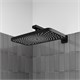 IDDIS Встраиваемая система с тропическим, ручным душем и изливом, матовый черный, Parker, , PARBL03i68 PARBL03i68