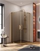 CEZARES Slider Душевой уголок прямоугольный размер 90x80 см, профиль - брашированное золото / стекло - бронза, двери распашные SLIDER-AH-2-80/90-90/100-BR-BORO