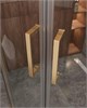 CEZARES Molveno Душевой уголок асимметричный размер 130x120 см двери раздвижные профиль - брашированное золото / стекло - прозрачное MOLVENO-RH-22-130/120-C-BORO-IV