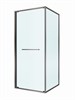 CEZARES Lux Душевой уголок квадратный двери раздвижные размер 100x100 см, цвет профиль - оружейная сталь / стекло - прозрачное LUX-A-FS-1-100-C-GM