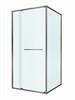 CEZARES Lux Душевой уголок квадратный двери раздвижные размер 100x100 см, цвет профиль - оружейная сталь / стекло - прозрачное LUX-A-FS-11-100-C-GM