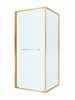 CEZARES Lux Душевой уголок квадратный двери раздвижные размер 90x90 см, цвет профиль - золото брашированное / стекло - прозрачное LUX-A-FS-1-90-C-BORO