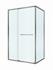 CEZARES Lux Душевой уголок прямоугольный двери раздвижные размер 110x80 см, цвет профиль - оружейная сталь / стекло - прозрачное LUX-AH-FS-11-110/80-C-GM