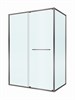 CEZARES Lux Душевой уголок прямоугольный двери раздвижные размер 130x90 см, цвет профиль - оружейная сталь / стекло - прозрачное LUX-AH-FS-11-130/90-C-GM