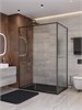 CEZARES Lux Душевой уголок прямоугольный двери раздвижные размер 130x90 см, цвет профиль - оружейная сталь / стекло - прозрачное LUX-AH-FS-11-130/90-C-GM